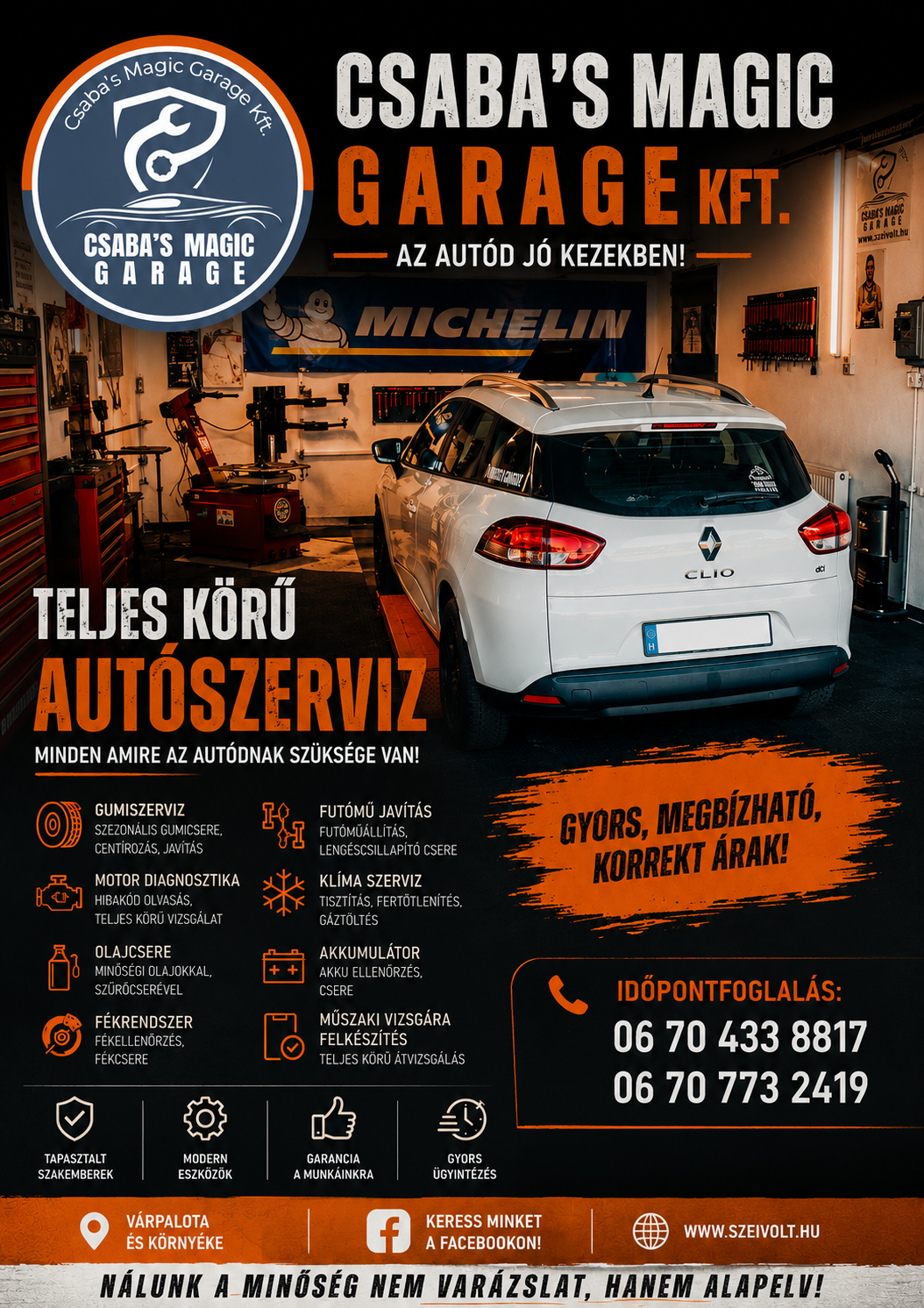 Teljeskörű Autószervíz
